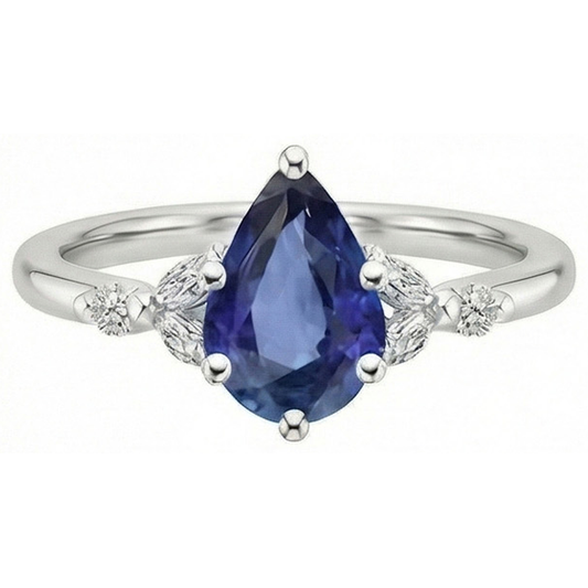 echter marquise diamant 4.75Karat ring Profilansicht