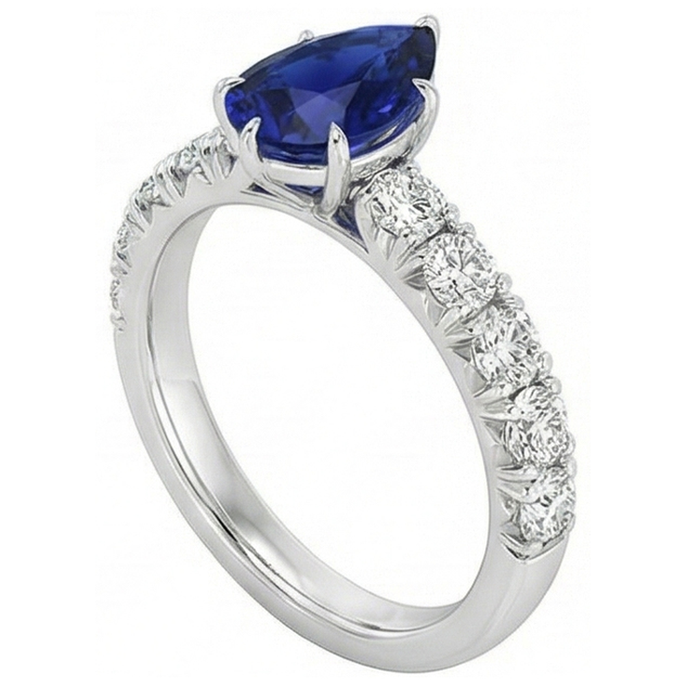 echter round diamant 5Karat ring Draufsicht