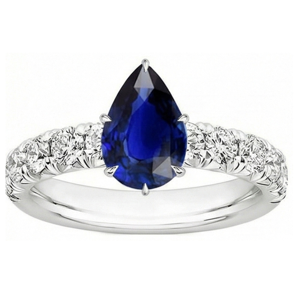 echter round diamant 5Karat ring Profilansicht