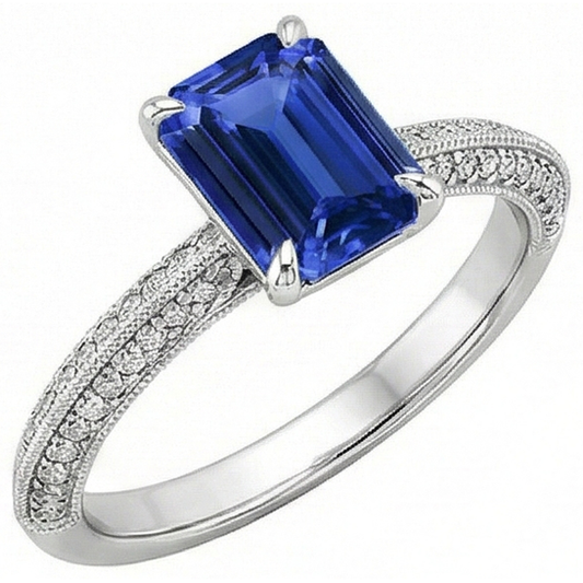 echter round diamant 4Karat ring Seitenansicht