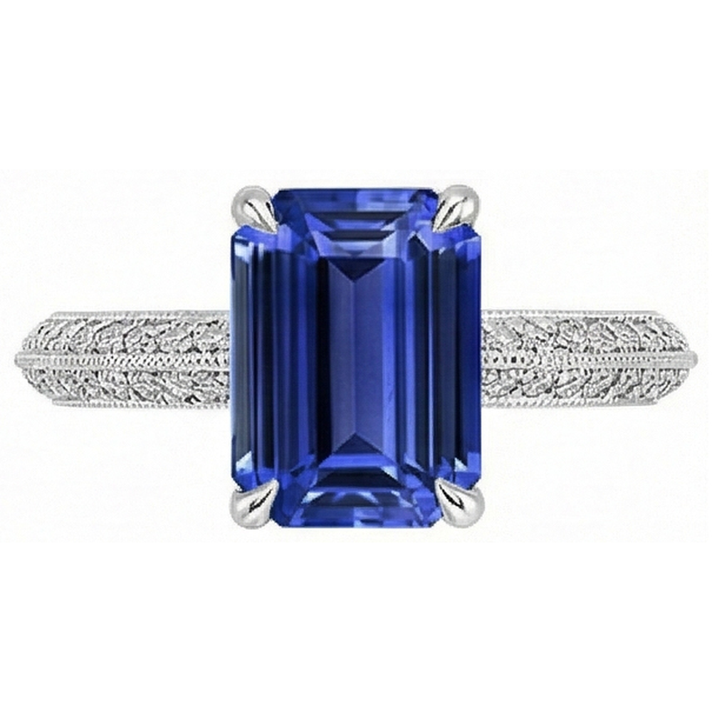 echter round diamant 4Karat ring Detailansicht