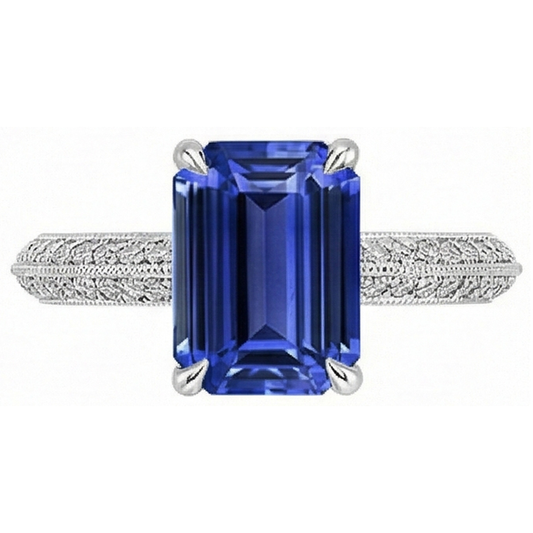 echter round diamant 4Karat ring Detailansicht