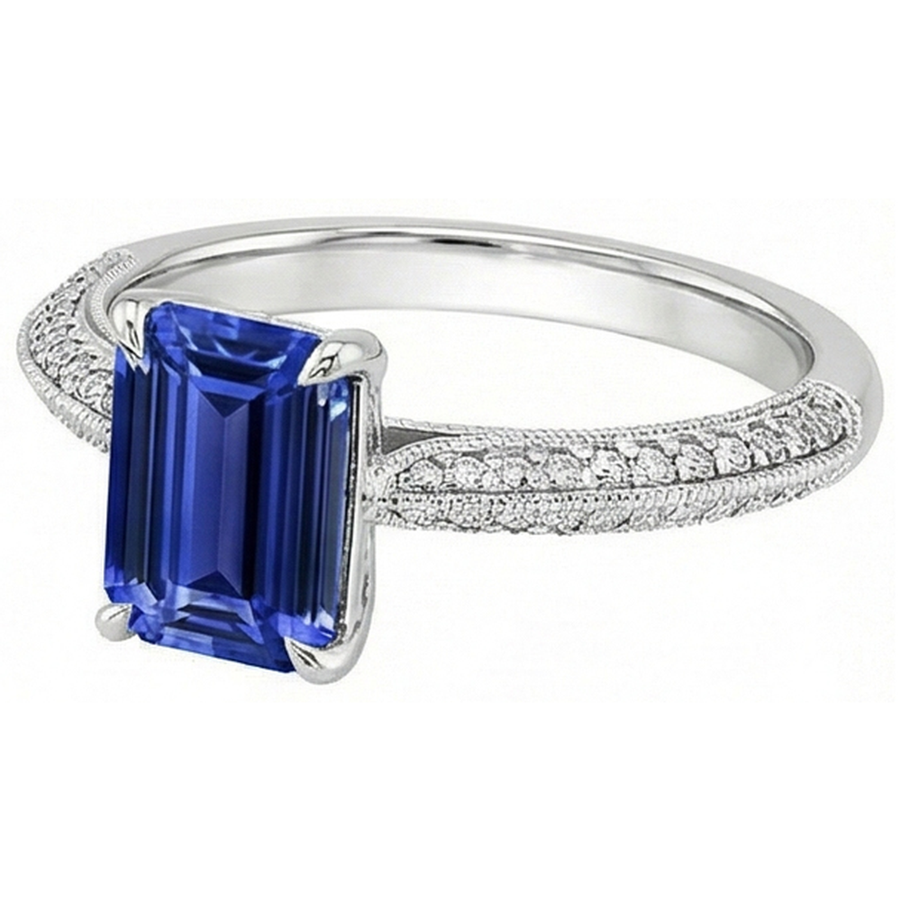 echter round diamant 4Karat ring Draufsicht