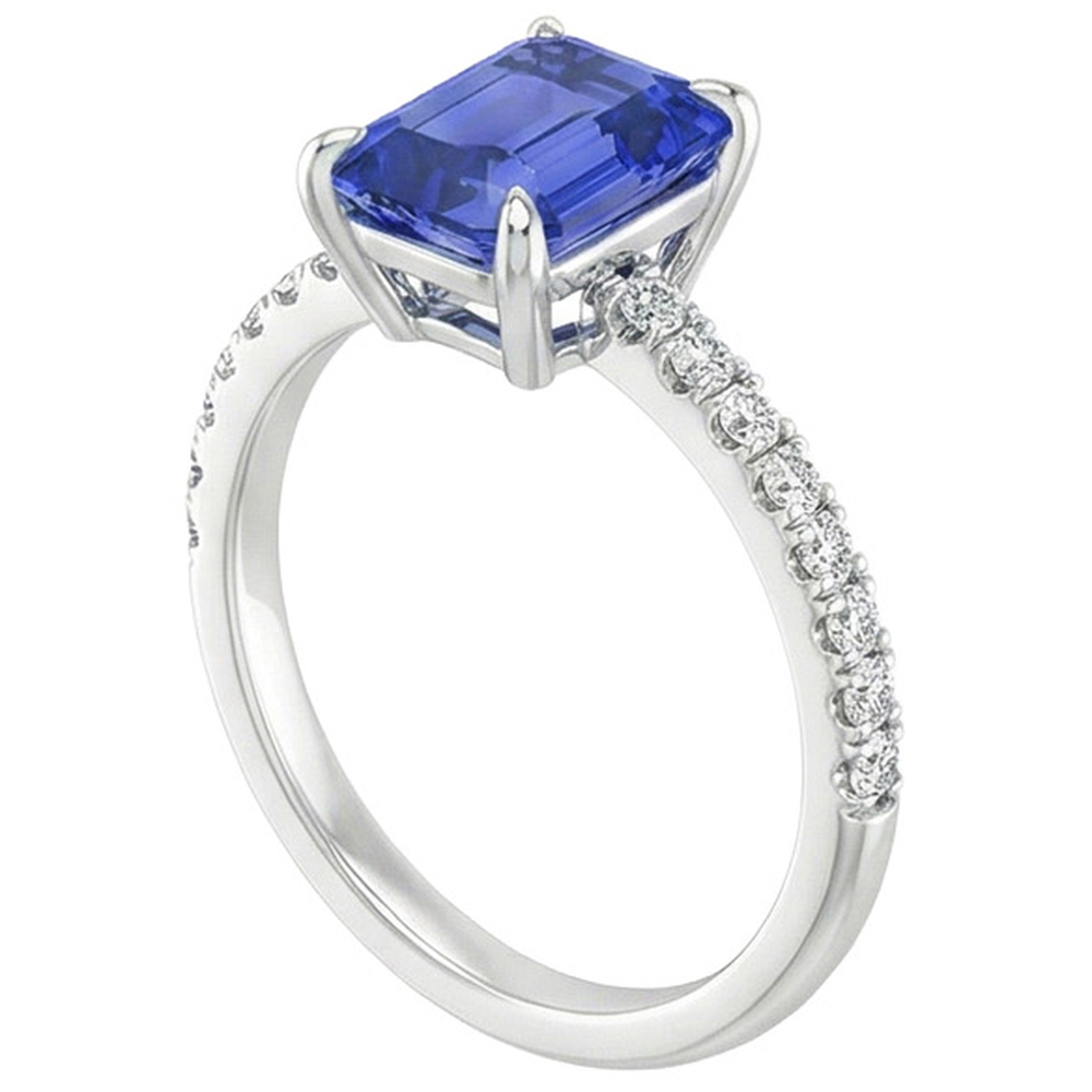 echter round diamant 4Karat ring Draufsicht
