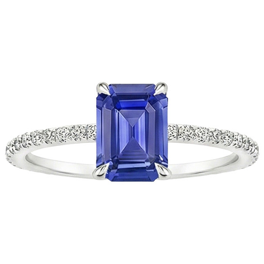 echter round diamant 4Karat ring Profilansicht