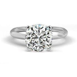 Solitaire Big Cushion Cut 3 Karat Echt Diamant Ehering Gold Weiß