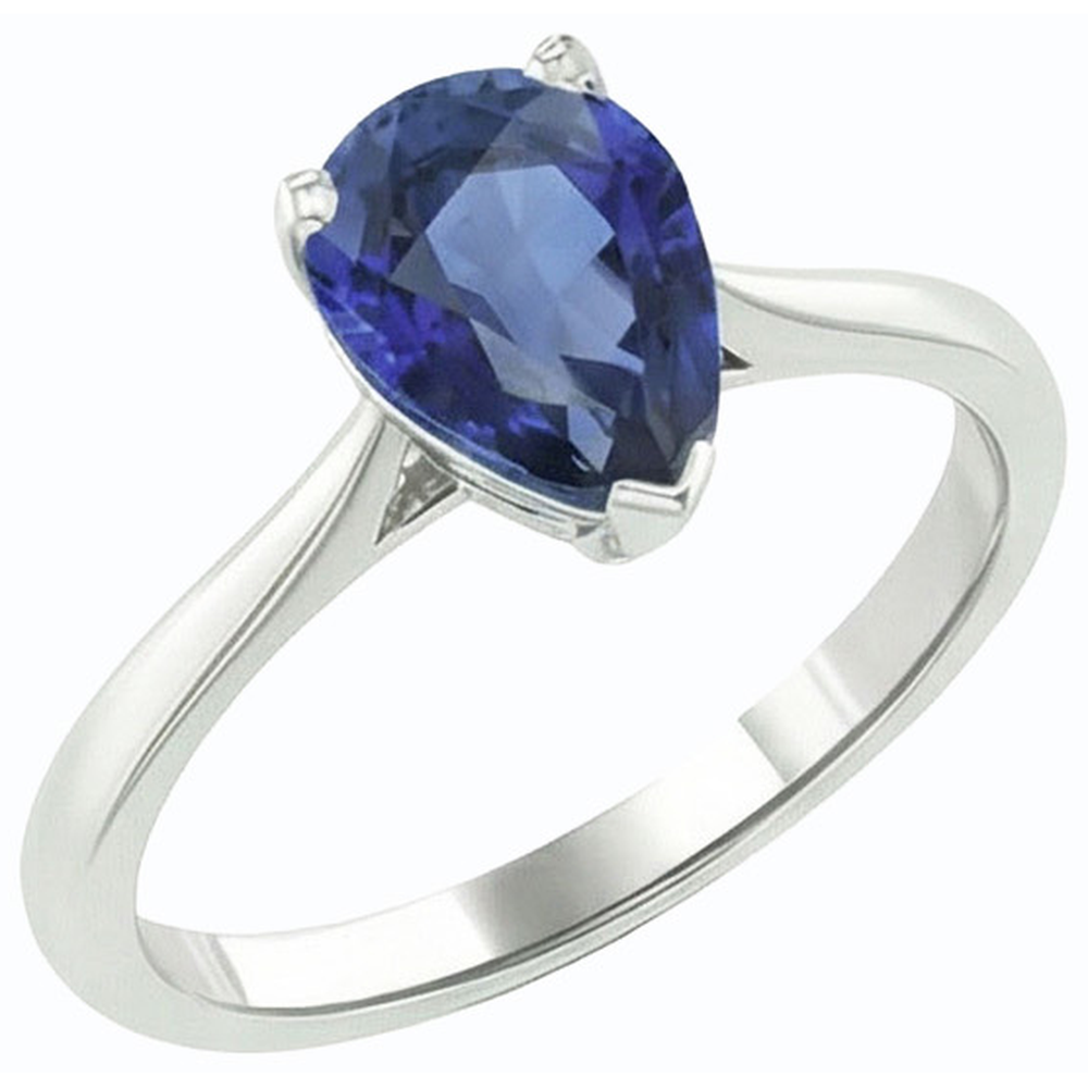echter pear diamant 1.50Karat ring Detailansicht