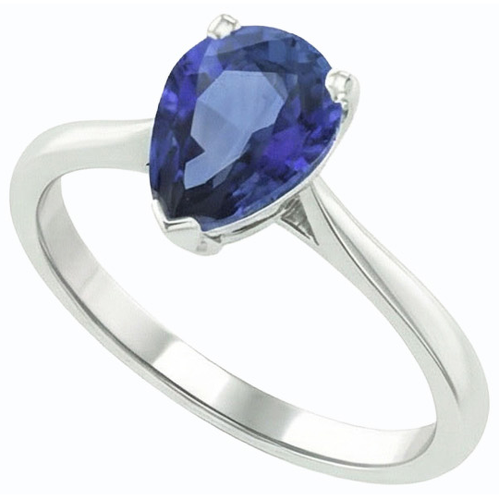 echter pear diamant 1.50Karat ring Draufsicht