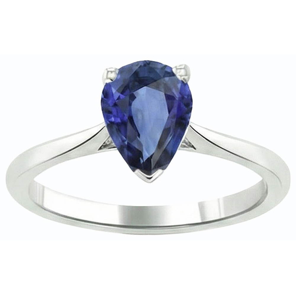 echter pear diamant 1.50Karat ring Profilansicht