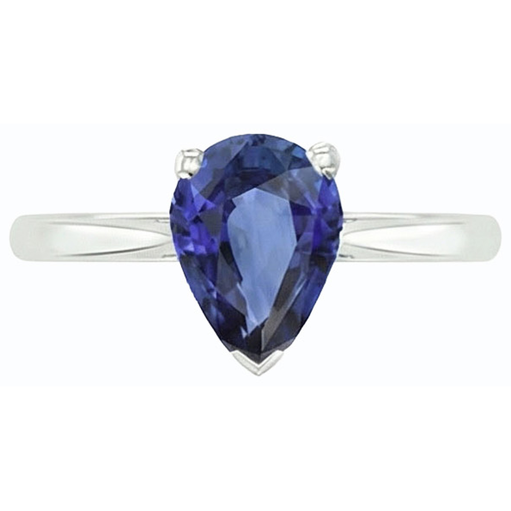 echter pear diamant 1.50Karat ring auf Weiß