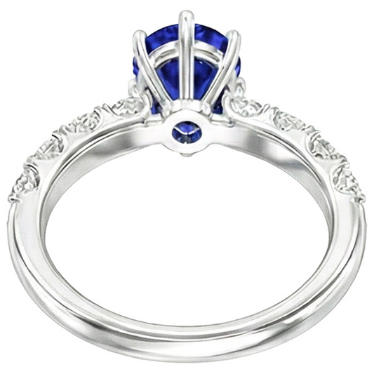 echter round diamant 4Karat ring Seitenansicht