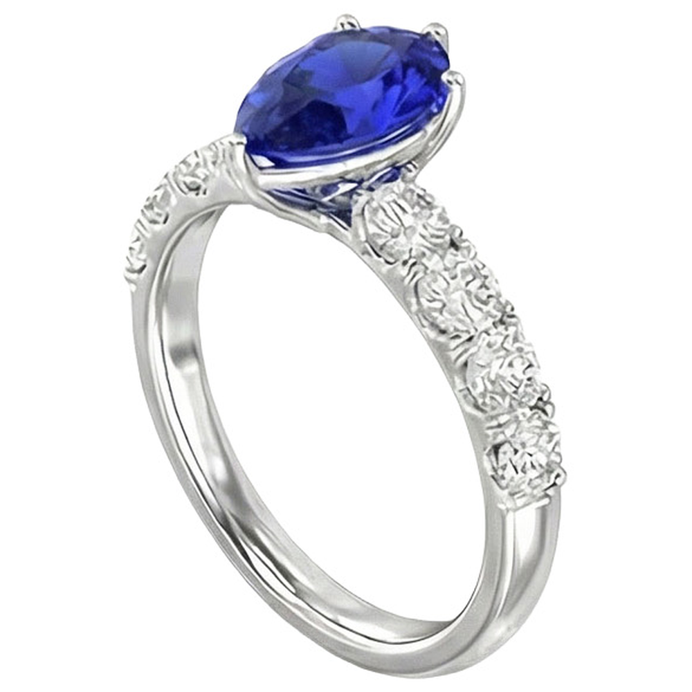 echter round diamant 4Karat ring Draufsicht