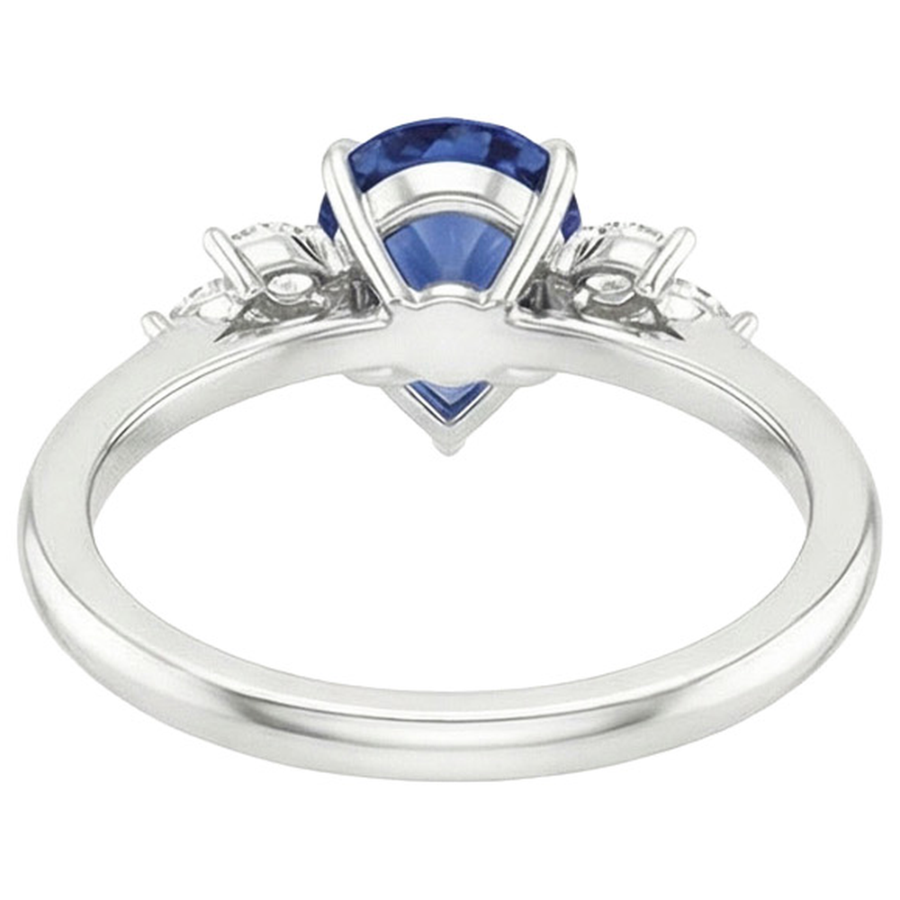 echter pear diamant 5Karat ring Seitenansicht