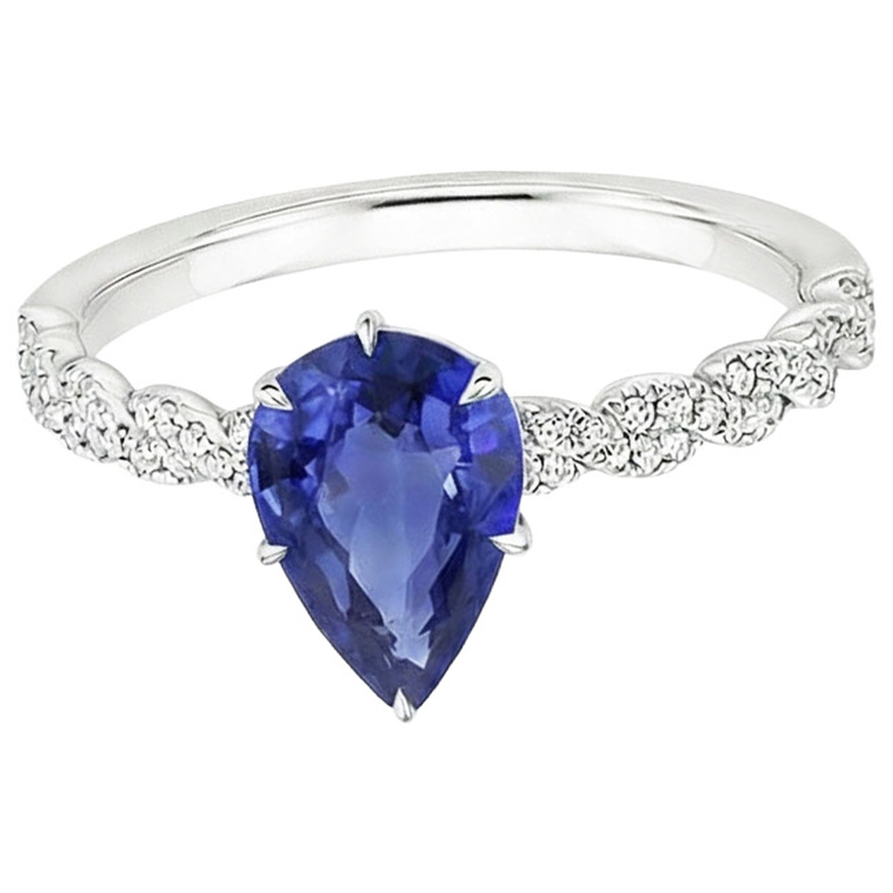 echter round diamant 3.50Karat ring Draufsicht