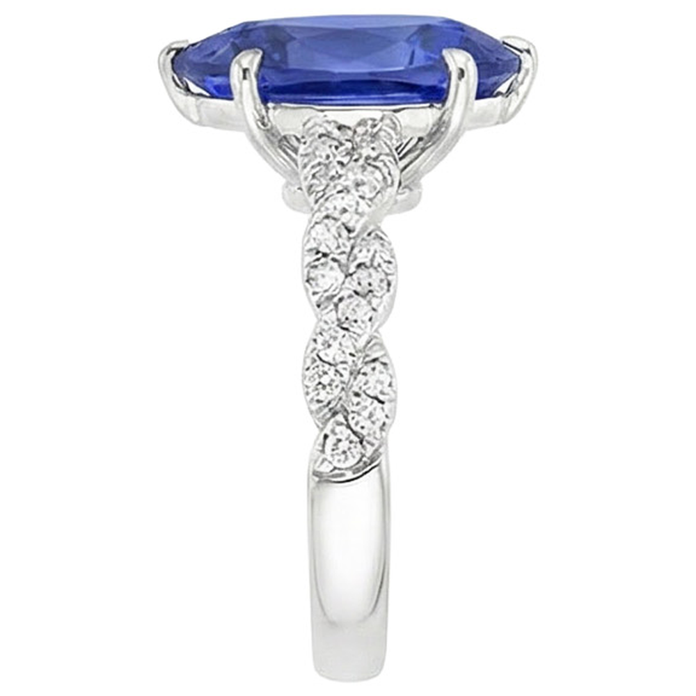 echter round diamant 3.50Karat ring auf Weiß