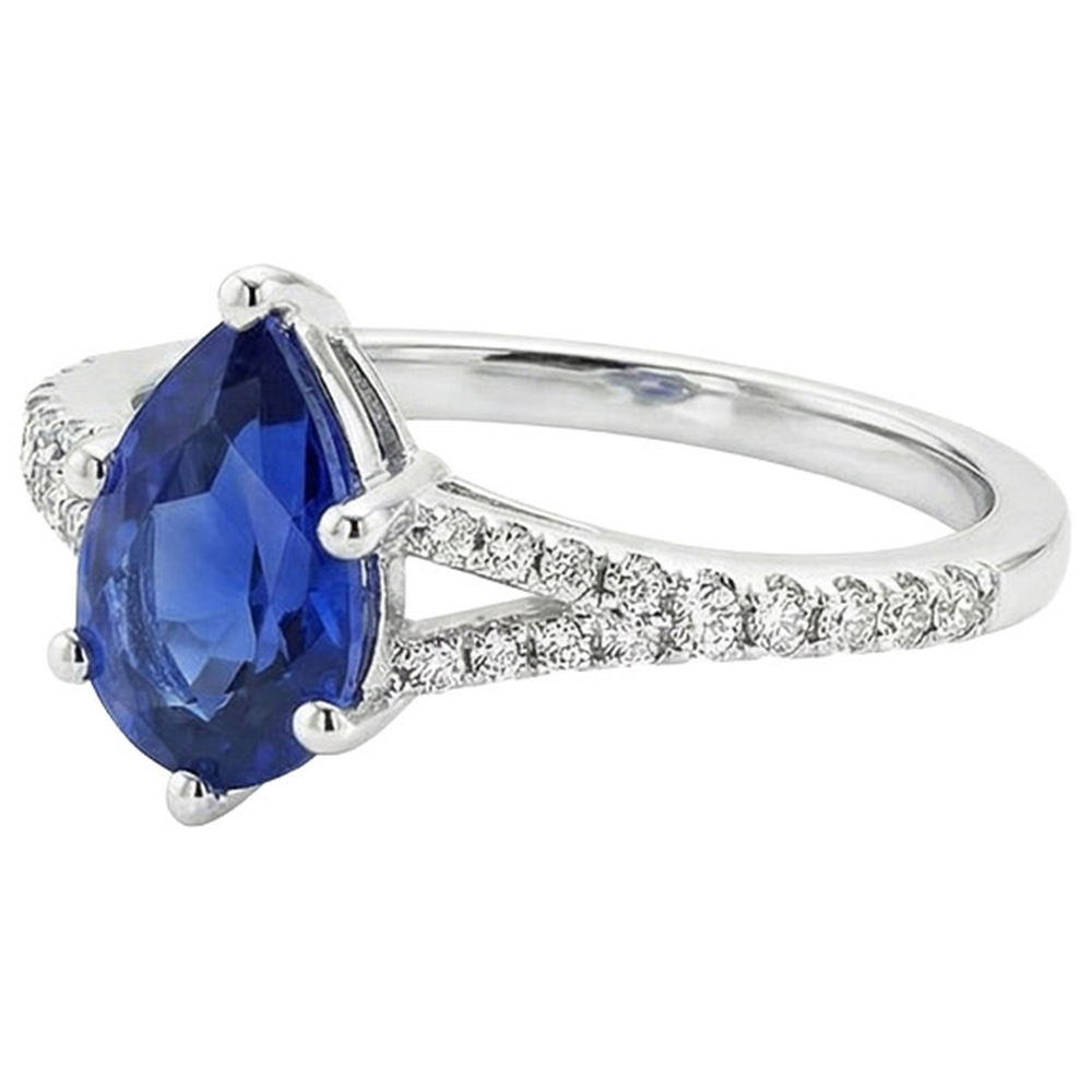 echter round diamant 3.25Karat ring Draufsicht
