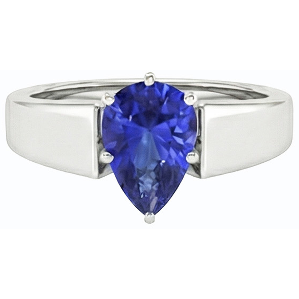 echter pear diamant 1.50Karat ring Draufsicht