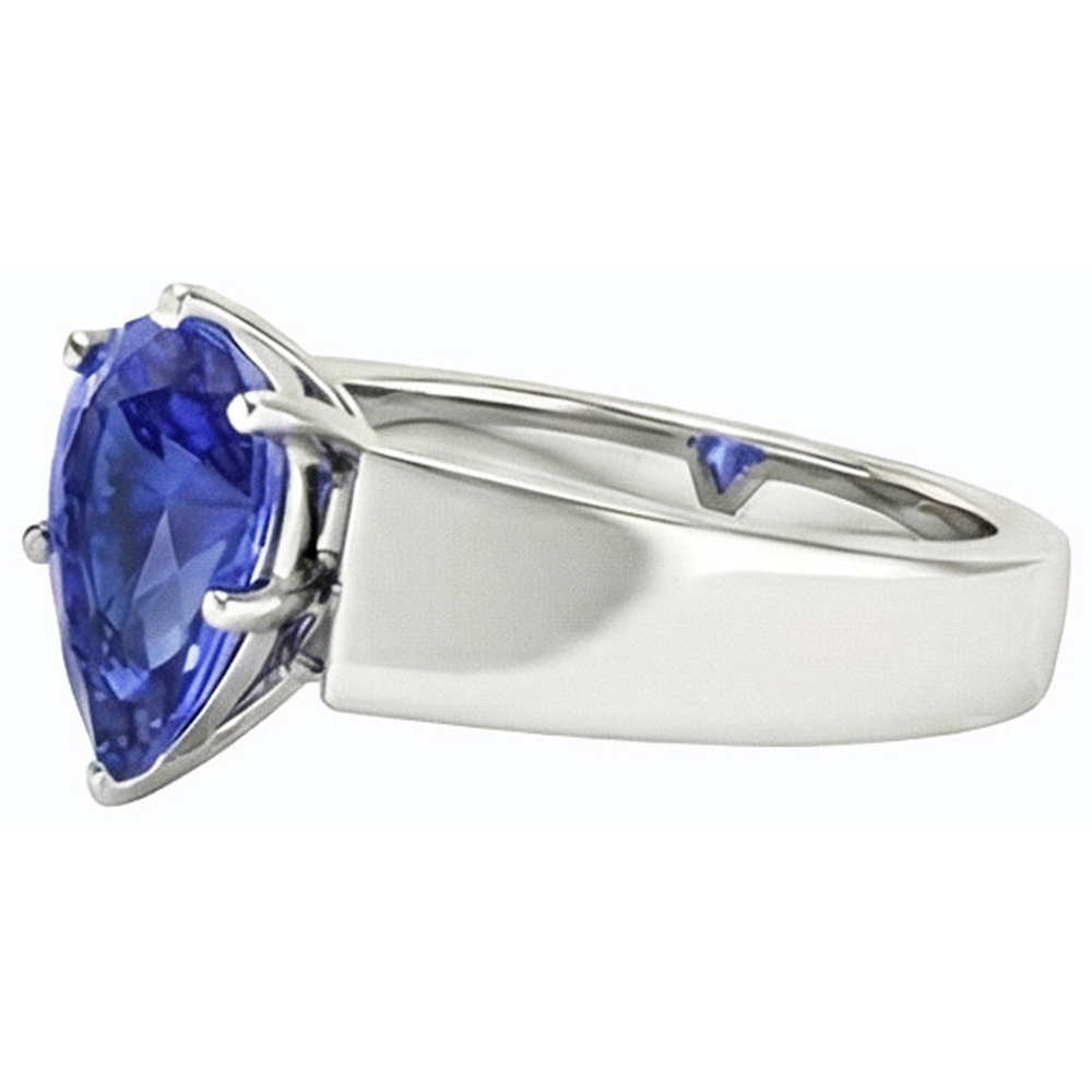 echter pear diamant 1.50Karat ring Profilansicht