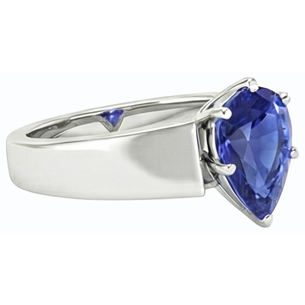 echter pear diamant 1.50Karat ring auf Weiß