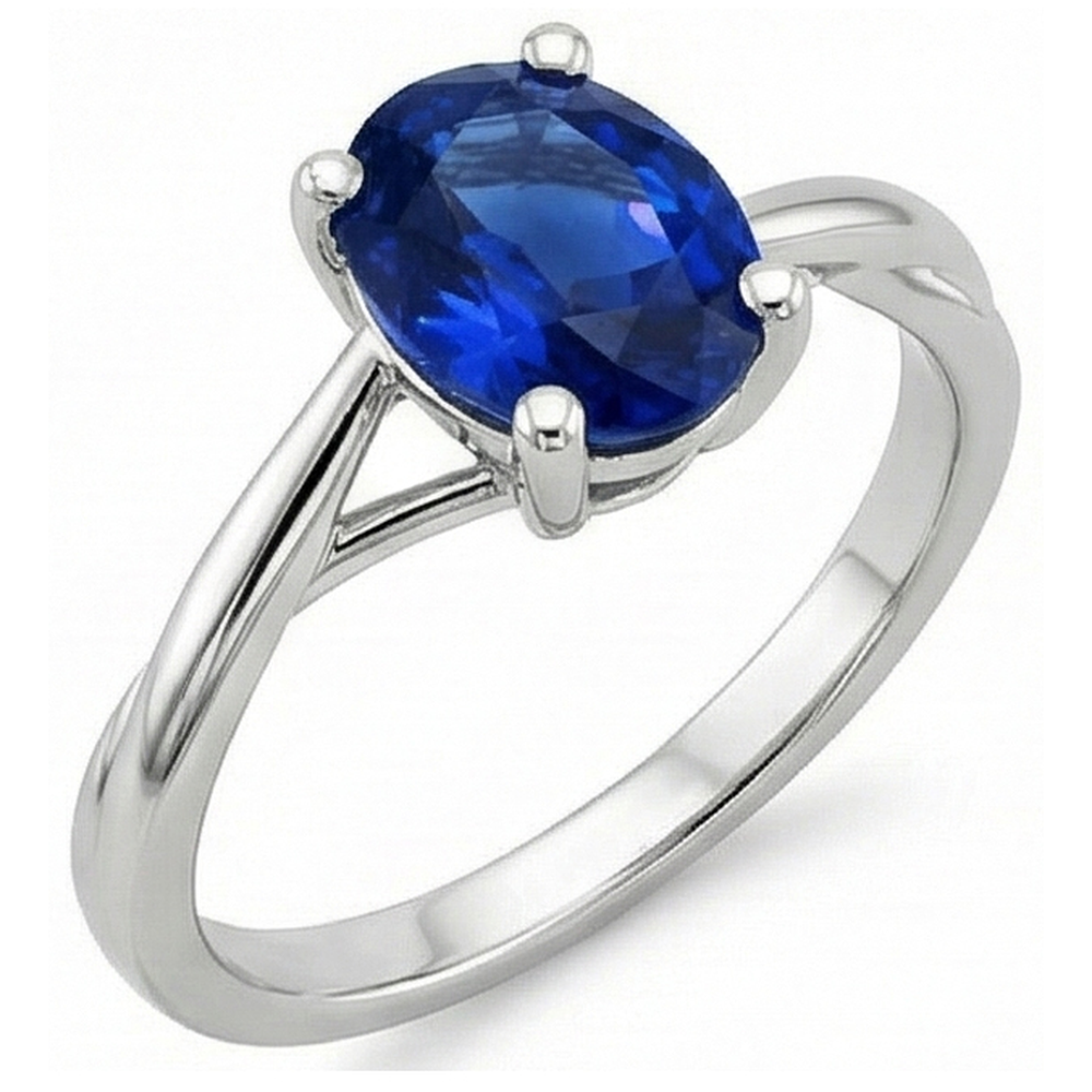 echter oval diamant 3Karat ring Draufsicht
