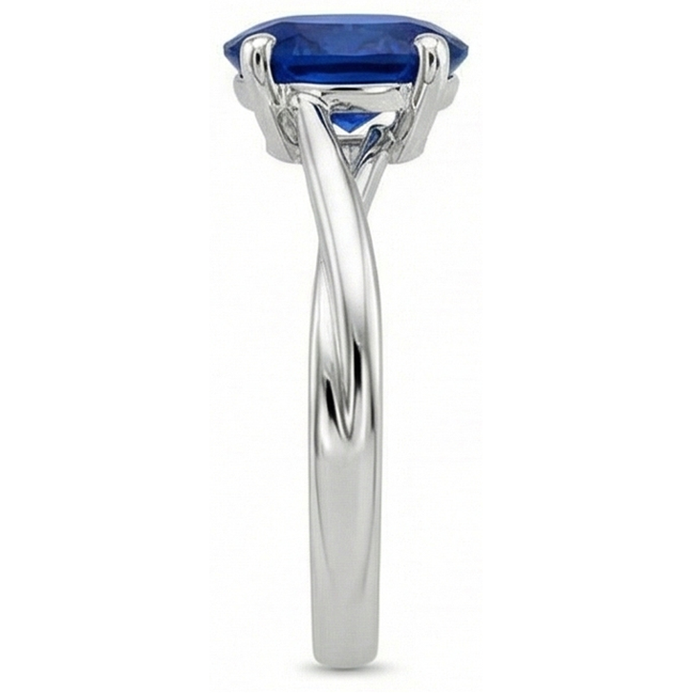 echter oval diamant 3Karat ring auf Weiß