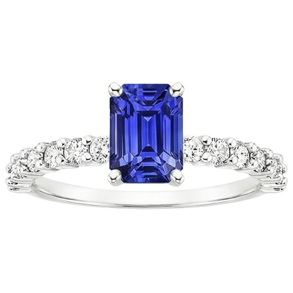 echter round diamant 5Karat ring Profilansicht