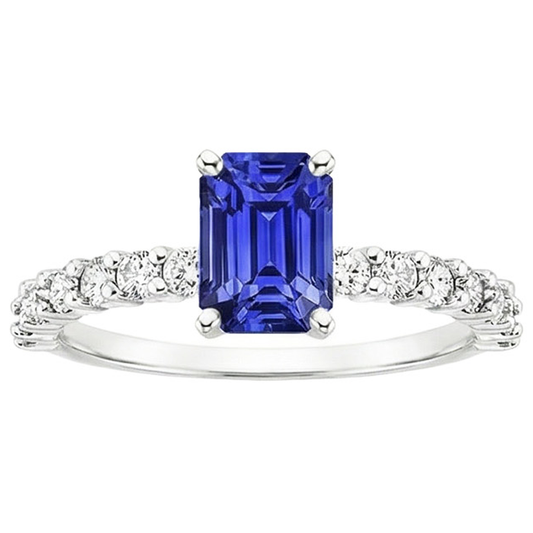 echter round diamant 5Karat ring Profilansicht