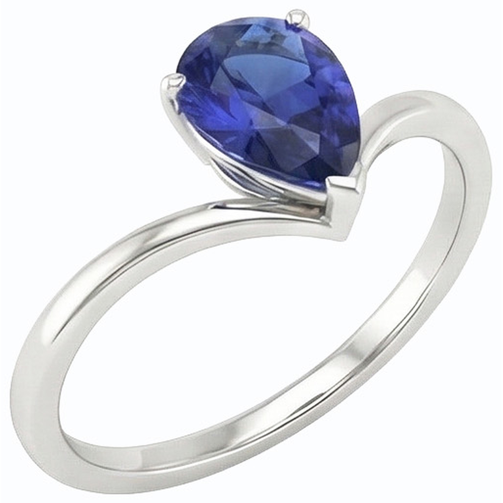 echter pear diamant 1.50Karat ring Seitenansicht