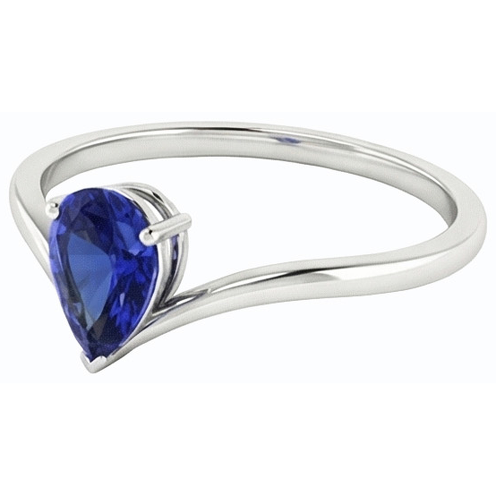 echter pear diamant 1.50Karat ring Draufsicht