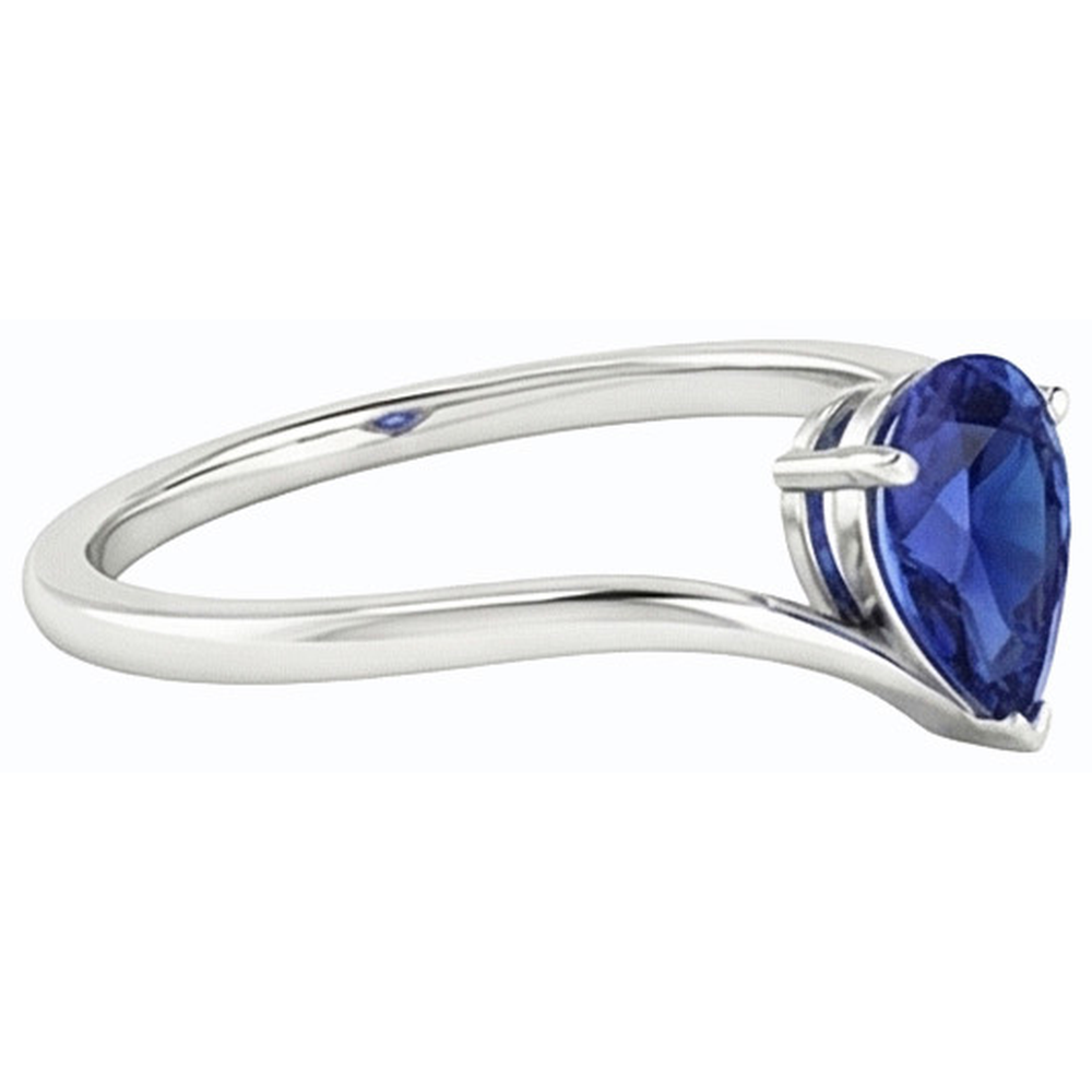 echter pear diamant 1.50Karat ring auf Weiß