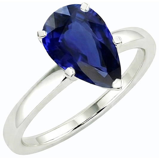 echter pear diamant 3Karat ring Seitenansicht