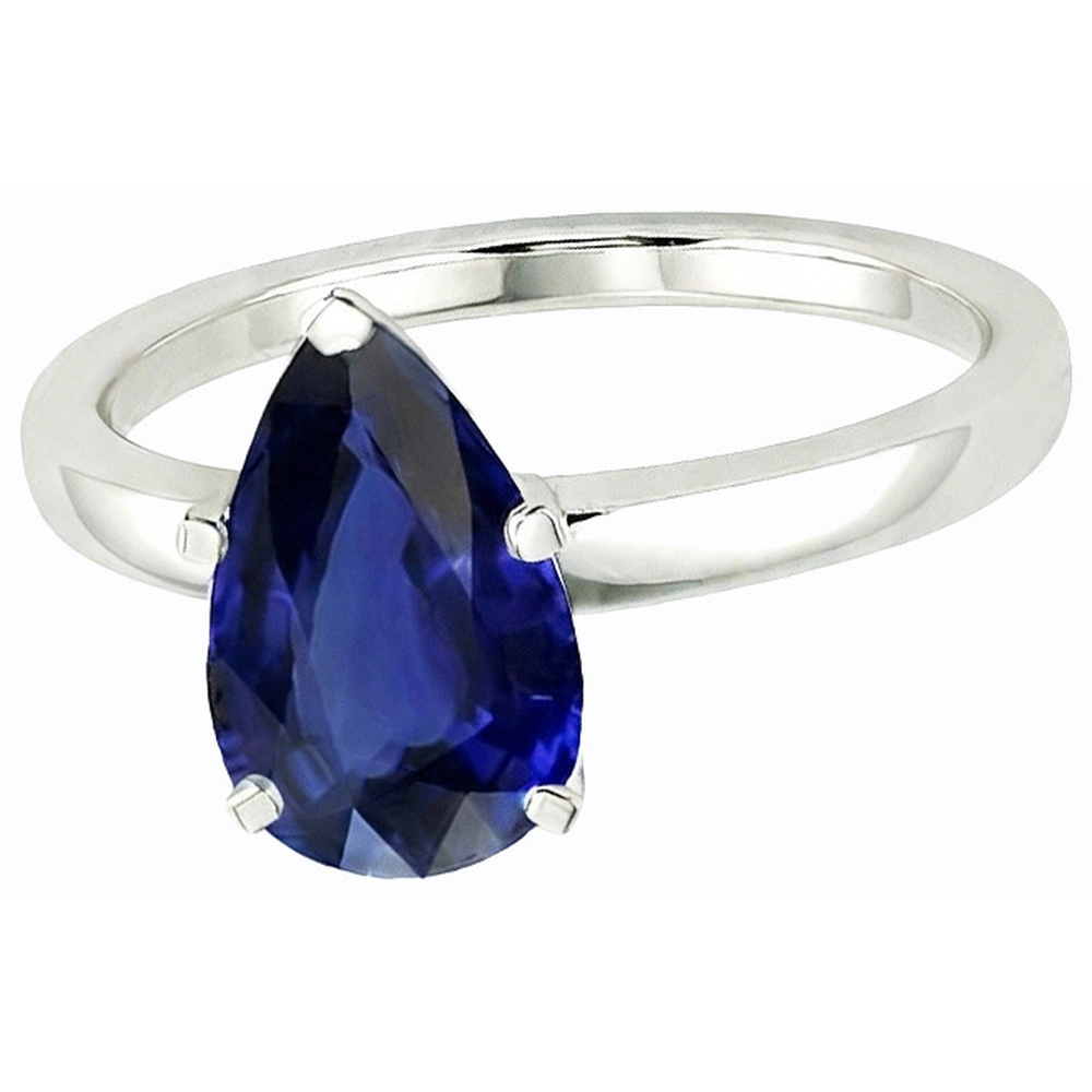 echter pear diamant 3Karat ring Draufsicht