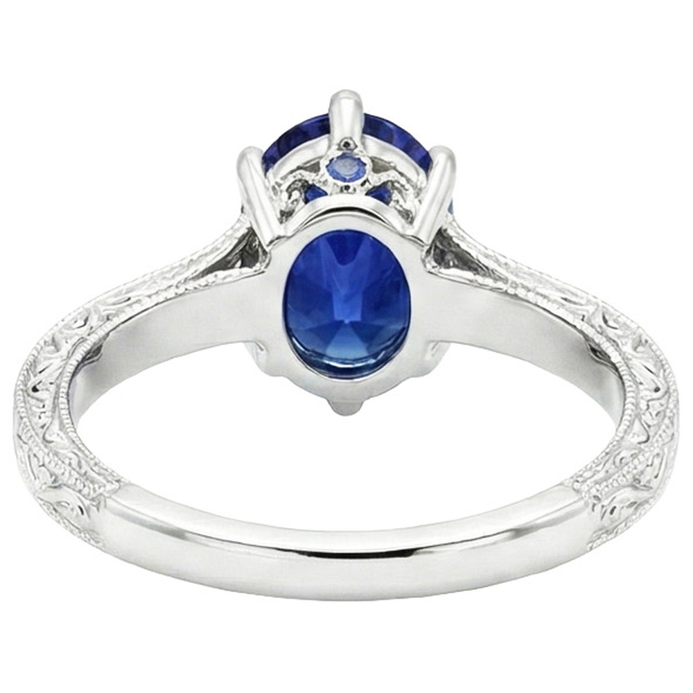 echter oval diamant 2Karat ring Detailansicht