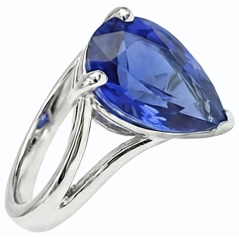 echter pear diamant 3Karat ring Seitenansicht