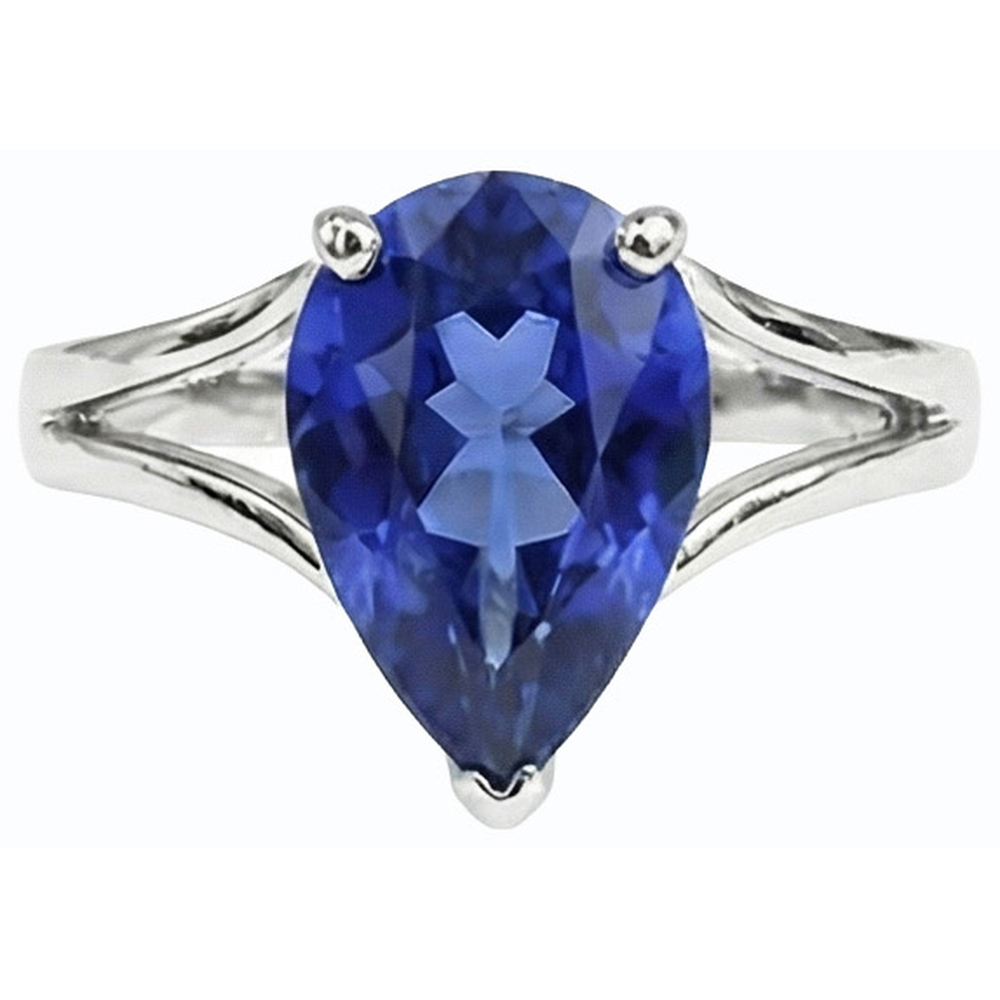 echter pear diamant 3Karat ring Detailansicht