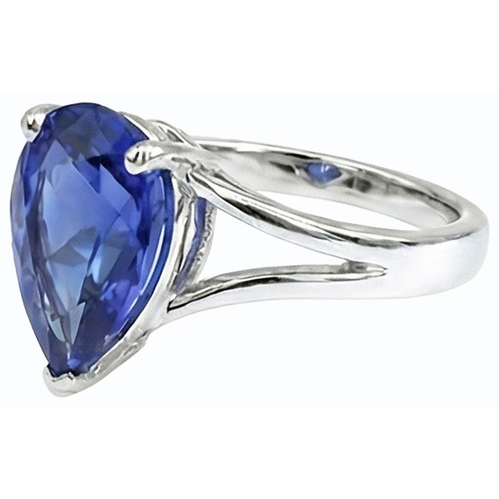 echter pear diamant 3Karat ring Draufsicht