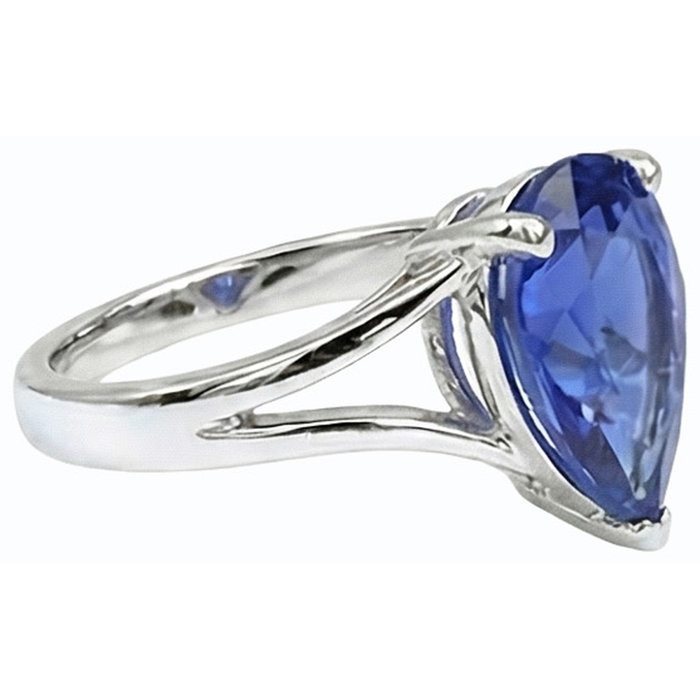 echter pear diamant 3Karat ring Profilansicht