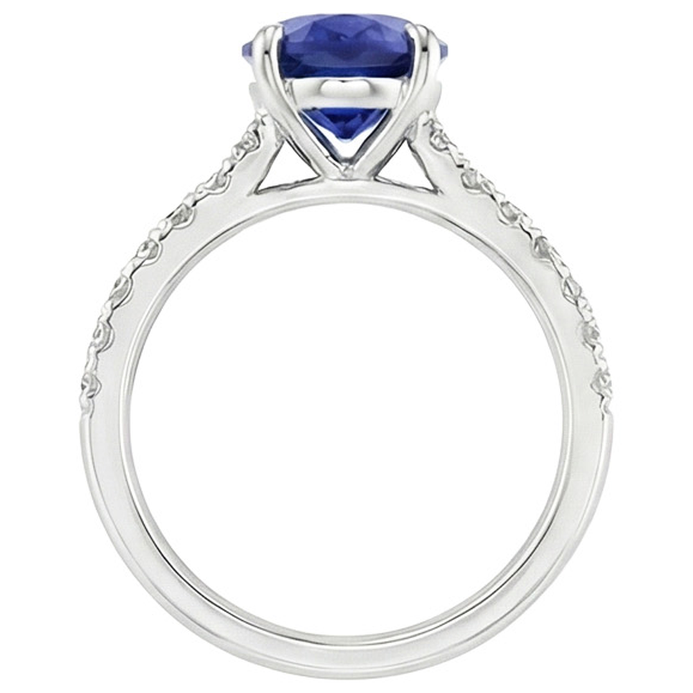 echter oval diamant 4.50Karat ring Seitenansicht