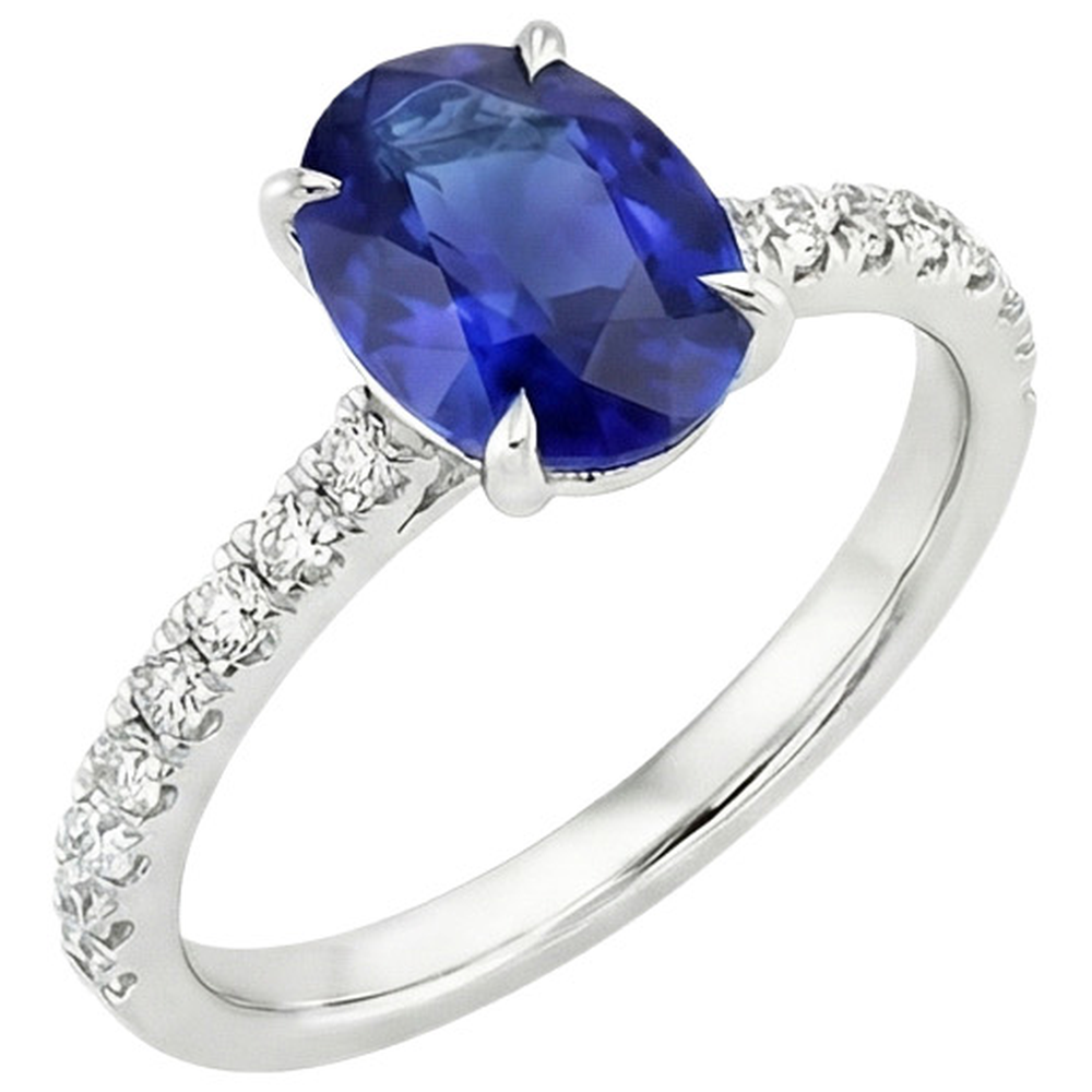 echter oval diamant 4.50Karat ring Detailansicht