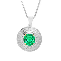 GIA-Geprüft Smaragd Edelstein-Anhänger 1 Karat – Bicolor 14K Gold