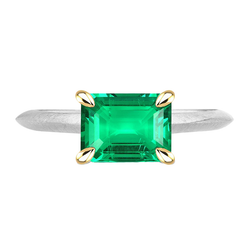 Handgemachter GIA-Geprüft Edler Smaragd Edelstein-Ring – 2 Karat