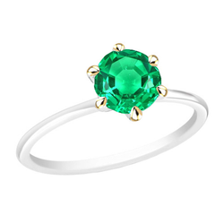 Feiner Schmuckstein-Ring mit GIA-Zertifiziert Kolumbianischer