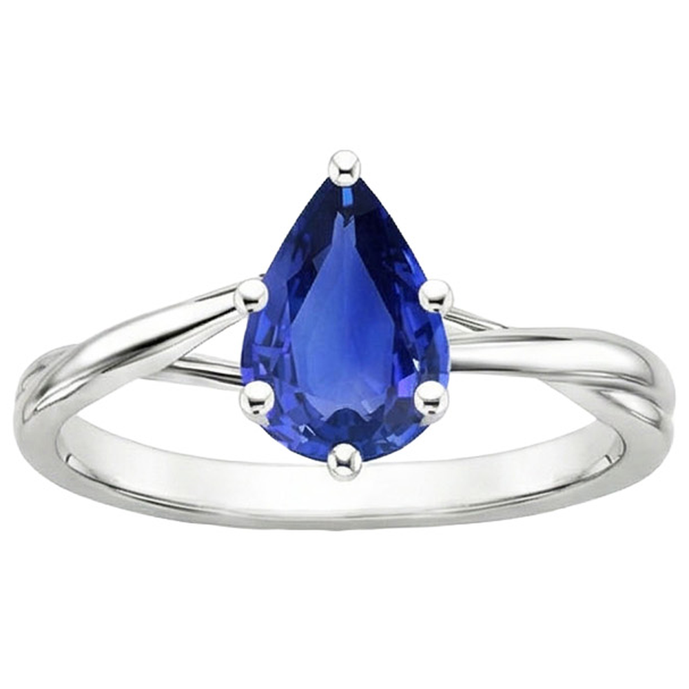 echter pear diamant 3.50Karat ring Draufsicht