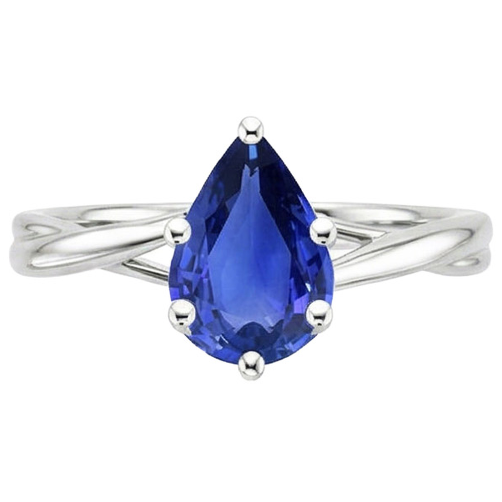 echter pear diamant 3.50Karat ring Profilansicht
