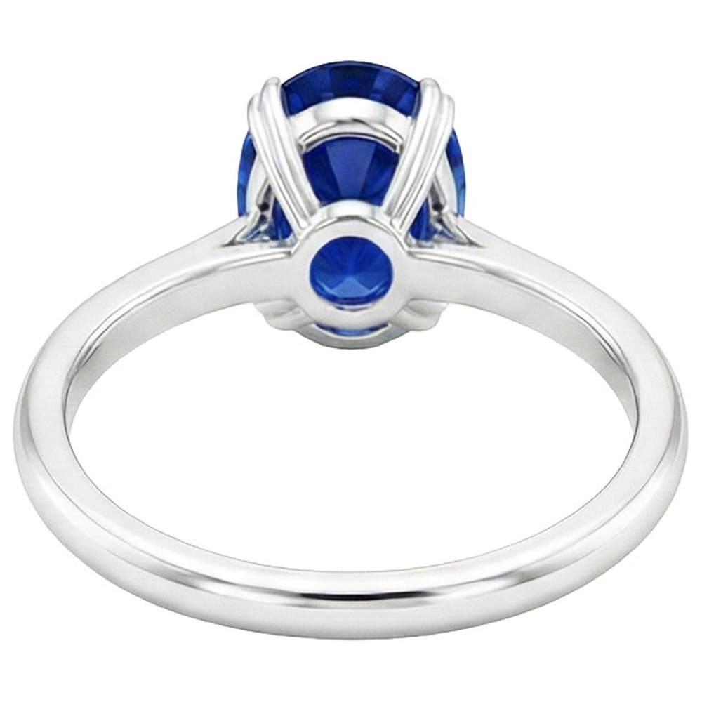 echter oval diamant 2.50Karat ring Seitenansicht