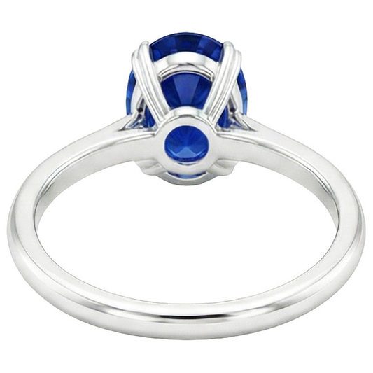 echter oval diamant 2.50Karat ring Seitenansicht
