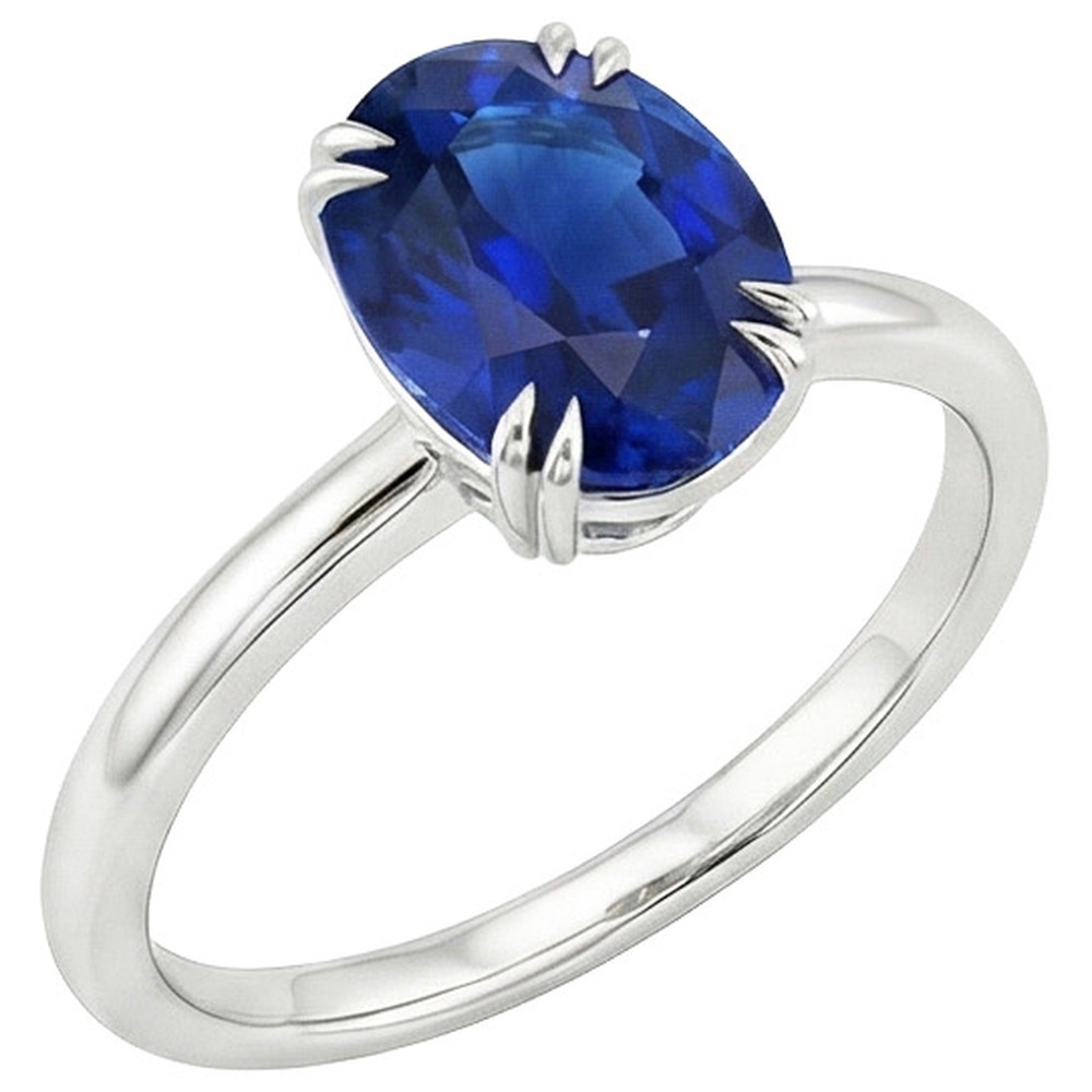 echter oval diamant 2.50Karat ring Detailansicht