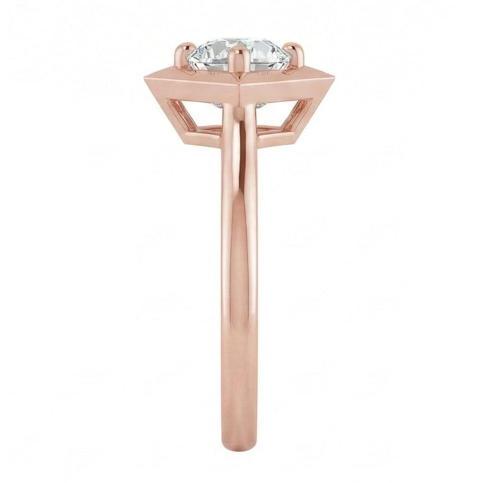 echter cushion diamant 3Karat ring Detailansicht