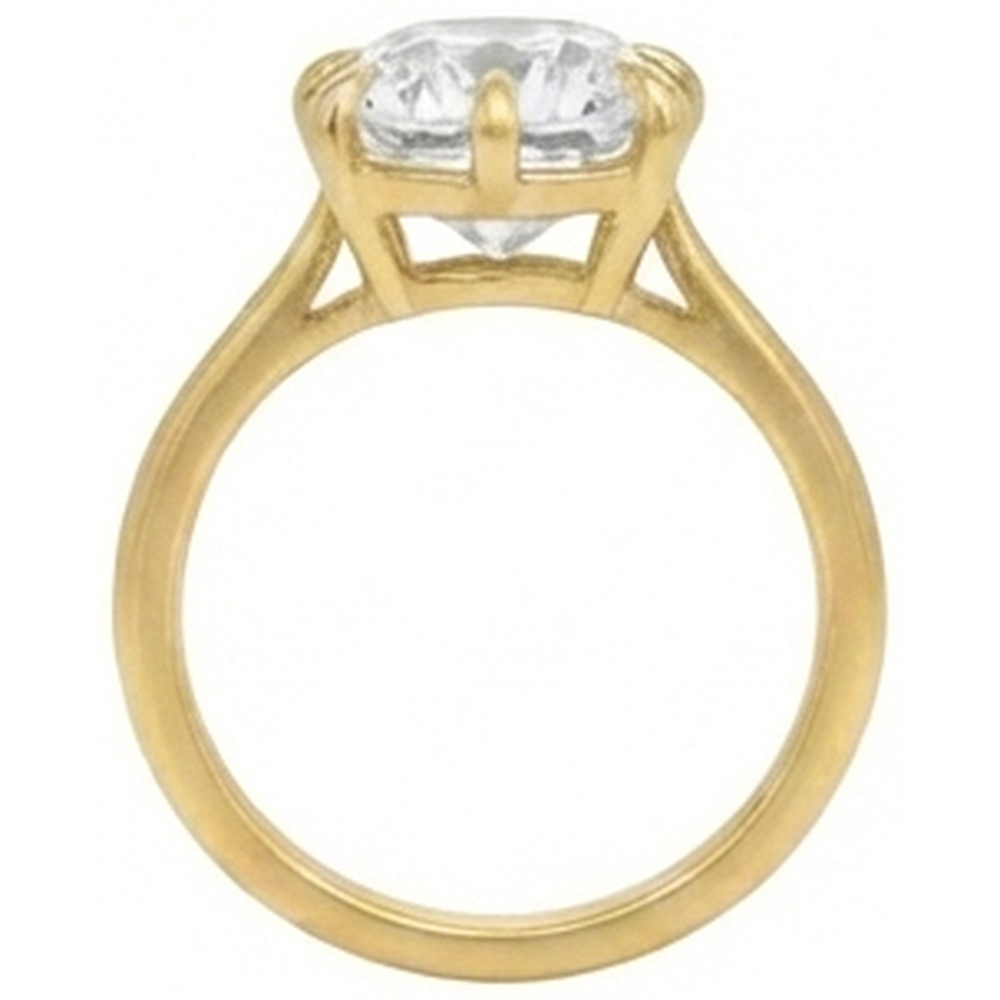 echter cushion diamant 3.50Karat ring Detailansicht