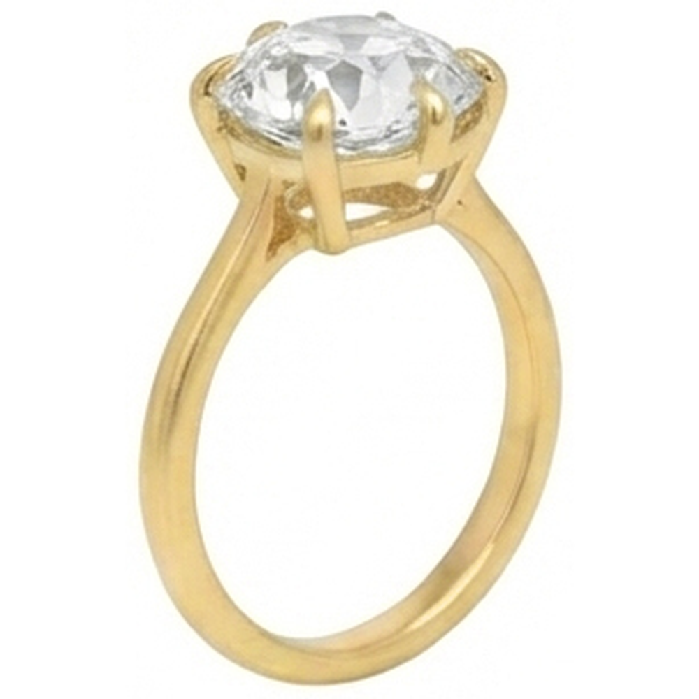 echter cushion diamant 3.50Karat ring Draufsicht